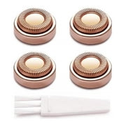 Facial Hair Remover Replacement Heads Compatible with Finishing Touch Flawless Facial Hair Removal Tool for Women, Rose Gold - 4 Count