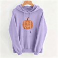 thumbnail image 4 of DIOAZUD Womens Halloween Sweatshirts Plus Size Pumpkin Graphic Pullover Hoodies Stretch Classic Long Sleeve Sweater Tops Halloween Clothes, 4 of 5
