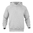 thumbnail image 6 of CFLVAEK Hoodies for Men Big and Tall Long Sleeve Casual Hoodie Solid Color Drawstring Hooded Sweatshirt with Kangaroo Pocket Gray XL, 6 of 10