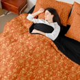 thumbnail image 4 of Feelyou Orange Dream Catcher Comforter Set 7pcs, Western Damask Flower Queen Bedding Sets, 4 of 8