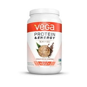 Vega Protein & Energy, Cold Brew Coffee, Plant Based Coffee Protein Powder - Vegan Protein Powder, Keto-Friendly, MCT Oil, Gluten Free, Dairy Free, Soy Free, Non GMO (24 Servings, 1lb 13.7oz)