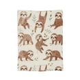 thumbnail image 2 of Cute Sloth Blanket Lightweight Flannel Blankets 80x60, 2 of 6