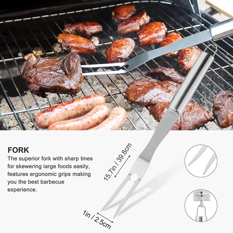 grilljoy 24PCS BBQ Grill Tools Set with Meat Thermometer and Injector – US  Garden Center
