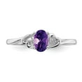 thumbnail image 5 of Sterling Silver Rhodium-plated Amethyst Ring, 5 of 6