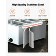 thumbnail image 5 of Stainless Steel Electric Bain Marie Food Warmer 1500W, 6-Pan Commercial Steam Table with Lid & Ladles, Countertop Buffet Warmer for Catering and Restaurants, 5 of 10