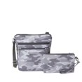 thumbnail image 1 of Bolso bandolera con bolsillo transparente Baggallini Camuflaje gris, 1 of 5
