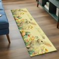 thumbnail image 4 of Easter Bunny Kitchen Runner Rug 2x6 Washable Runners for Hallway Non Slip Yellow Rabbit Spring Flowers Leaves Rustic Plants Large Area Rug Indoor Floor Carpet for Bathroom Laundry Entryway Bedroom, 4 of 8