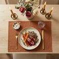 thumbnail image 4 of Sm:)e Rusty Orange Placemats 12 x 18 Inch Set of 6, Seasonal Washable Kitchen Dining Table Decoration for Home Party,240g（0.53lb）, 4 of 7