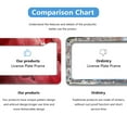 thumbnail image 4 of Red Marble License Plate Frames for Women Men Car Plate Holder Cover Metal Tag Aluminum Car Accessories Front Rear Plate Decor, 4 of 6