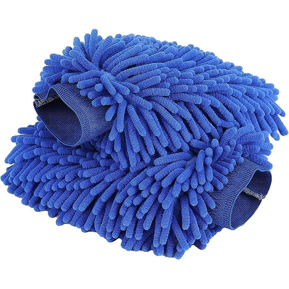 Microfiber Chenille Car Wash Gloves, 2pcs Chenille Cleaning Gloves, Car Cleaning Kit Gloves