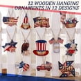 thumbnail image 1 of 12 Pcs Independent Day Wooden Home Decor Hanging Accessories Wooden Decorations For Parties And Festivals, 1 of 6
