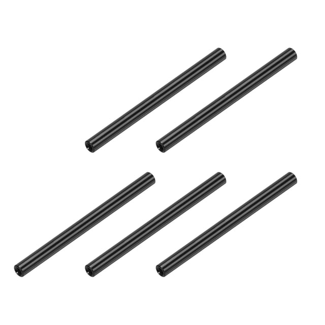 Unique Bargains Entretoise de Colonne de Standoff en Aluminium Rond, Entretoises Rondes Standoffs M3x65mm, pour Avion RC, CNC, Noir, Pack de 5