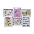 thumbnail image 1 of Photo Frame Square PVC Picture Frame Selfie Gallery Collage Wall Hanging for 6x4 inch Photo 6 Photo Sockets Wall Mounting Design (White), 1 of 4