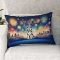 thumbnail image 2 of Happy New Year with Alaskan Malamute Fireworks Holiday Xmas Winter 2025 Quilt Pillowcase Alaska Mal Dog Lovers Gifts Throw Pillow Cover Bed Home Decor - 00025, 2 of 5