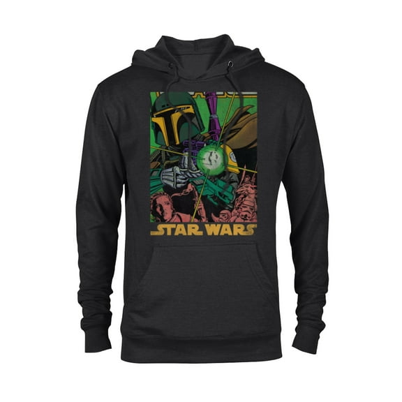 Star Wars Boba Fett Vintage Comic Book - Pullover Hoodie for Adults - Customized-Black