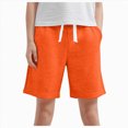 thumbnail image 2 of KPOPLK Baby Toddler Shorts Boys Cotton Solid Shorts with Drawstring Breathable Soft Summer Clothes 2-9 Years Size 18-24 Months,Orange, 2 of 4