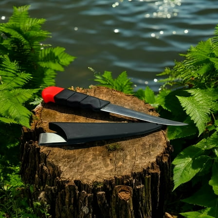 Professional 10-Inch Boning & Fish Fillet Knife – German G4116 Stainless Steel Blade – Non-Slip Handle with Protective Sheath – Perfect for Sea Fishing