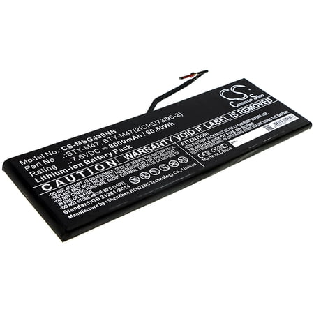Szdcoo BTY-M47 BTY-M47(2ICP5/73/95-2) 8000mAh Battery Replacement for MSI
