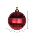thumbnail image 2 of Vickerman M151603 Red Shiny Matte Mirror Ball Ornament, 5.5 in., 2 of 2