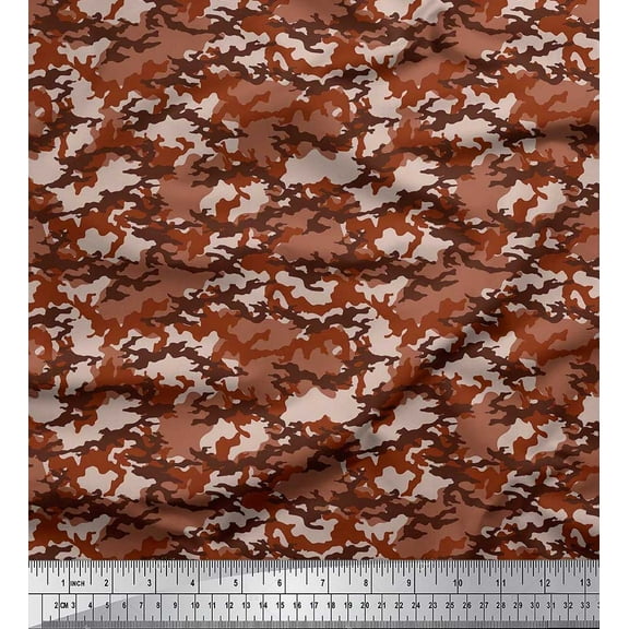 Soimoi Cotton Duck Fabric Two Tone Camouflage Print Sewing Fabric Yard 42 Inch Wide