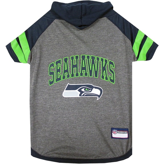 Pets First NFL Seattle Seahawks NFL Hoodie Tee Shirt for Dogs & Cats - COOL T-Shirt, 32 Teams - Medium