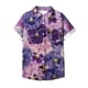 thumbnail image 5 of Fiudx Ofertas de La Semana Blusas de Manga Corta Estampadas con Flores y Plantas Cómodas Informales Regulares para Mujer a La Moda, 5 of 5