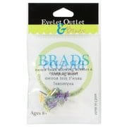 Eyelet Outlet Shape Brads 12/Pkg-Mini Flowers - Bright