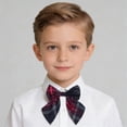 thumbnail image 5 of Purcolt Boys Pre-tied Tie Elegant Comfortable Adjustable Ties Toddler Tie for School Uniforms Party Graduation, 5 of 7