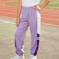 thumbnail image 2 of 12-13 Years Teen Girls Cargo Pants Baggy Y2K Kids High Waist Sweatpants Pockets Loose Fit Straight Wide Leg Casual Trousers, 2 of 9