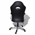 thumbnail image 6 of vidaXL Artificial Leather Office Chair Height Adjustable Modern Gray, 6 of 6
