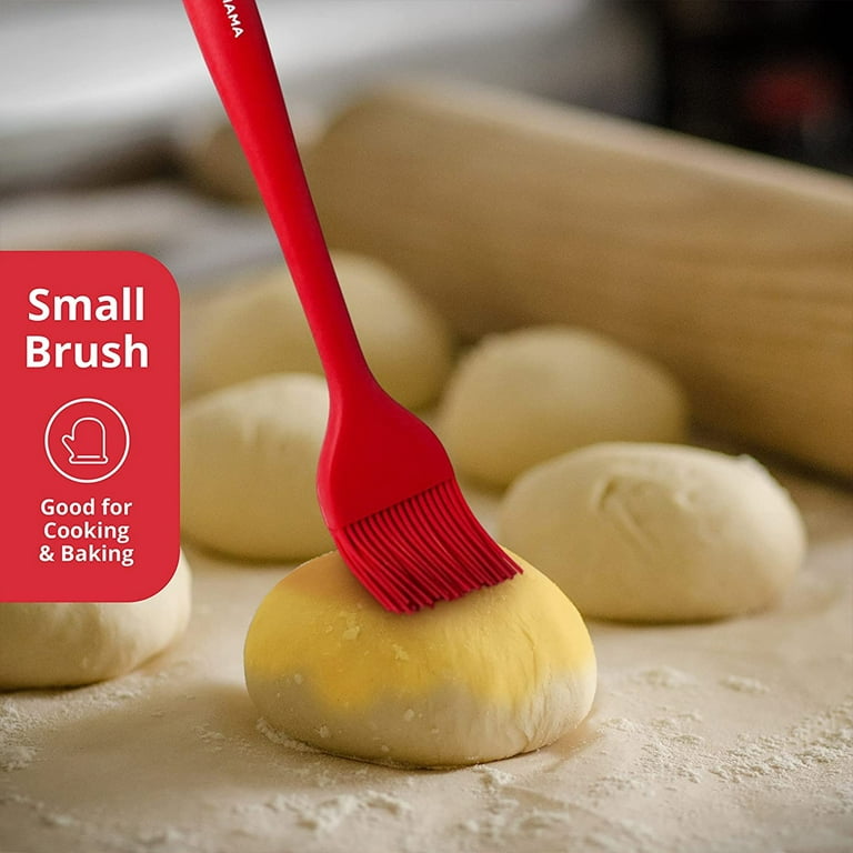 Walfos Silicone Basting Pastry Brush, 2 Size (Large and Small) Pastry Brush  Set, Perfect for BBQ Grill Kitchen Cooking, BPA Free and Dishwasher Safe