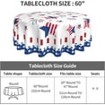 thumbnail image 5 of 4th of July Tablecloth Round 60 Inch Patriotic American Flag Firework Tablecloth Washable Table Cover Reusable Memorial Day Tablecloth for Home Party Picnic, 5 of 6