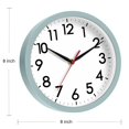 thumbnail image 2 of Reloj de pared AKCISOT de 20 cm, silencioso, funciona con pilas, azul y gris, 2 of 9
