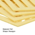 thumbnail image 4 of Uxcell Felt Coasters, Hexagon Mat Pad Coaster for Drink Cup Pot Bowl Vase, Light Yellow 4 Pack, 4 of 5