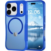 for iPhone 17 Pro Case, Compatible with MagSafe, Translucent Matte Shockproof Anti-Slip Anti-Fingerprint Pocket-Friendly Phone Case Cover - Blue