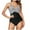 Black, variant on Women's One Piece Swimsuit Tummy Control High Cut Bathing Suit Sexy V Neck Criss Cross Swimwear Monikini