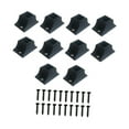 thumbnail image 2 of 10 piezas de zapatas de balaustre de hierro para base de barandilla de escalera, herrajes resistentes para barandilla de patio, oficina y barandilla. Agujero cuadrado de 129 mm, 2 of 8