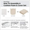 thumbnail image 3 of Classic Accessories Montlake FadeSafe Water-Resistant Patio Chair Cushion, 44 x 20 x 3 inch, Antique Beige, 3 of 12