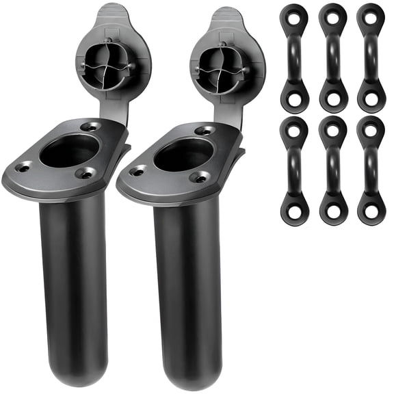 BESTSKY Kayak Fishing Rod Holder Kayak Deck Flush Mount Rod Holder Fishing Boat Rod Holders and Cap Cover for Canoe Fishing Boat and Kayak Accessory Tools