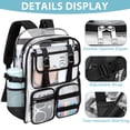 thumbnail image 5 of KOITHOT Clear Backpack Heavy Duty, Waterproof PVC Transparent Backpacks for Adults, Black Book Bag for School Travel, 5 of 7