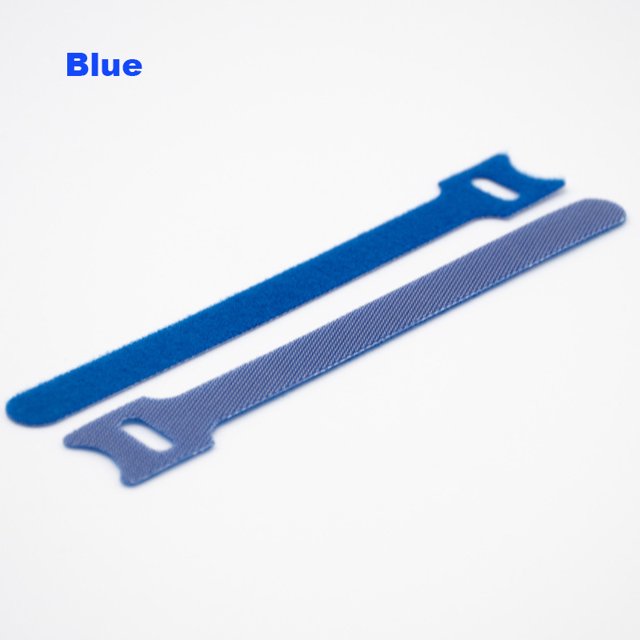 30/20/10Pcs Releasable Cable Ties Colored Nylon Cable ties Strap Hook Loop Wrap Zip Bundle Ties Cable Wire Management Blue Length 20cm 10Pcs