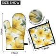 thumbnail image 6 of Pioneer Flower Kitchen Oven Mitt and Pot Holder Sets 2 Pcs for Baking, Cooking and Grilling, Heat Resistant Up To 392 °F, 6 of 7