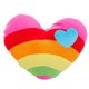 thumbnail image 1 of 1 cojín de peluche con forma de corazón de arcoíris, ideal como regalo creativo para el hogar, la tienda o el coche (estilo corazón)., 1 of 6