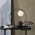 thumbnail image 2 of DecMode 18" Round Black Table Lamp with White Glass Shade, 2 of 10
