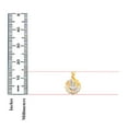 thumbnail image 4 of 14K 3C Gold Cubic Zirconia Religious Guadalupe Pendant | Tri Color Gold Charm Pendant for Necklace Chain | Jewelry Gift for Men Women | 14 x 14 MM | 0.7 grams, 4 of 9