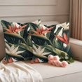 thumbnail image 2 of Summer Green Leaves Outdoor Waterproof Pillow Covers, Botanical Flowers Leaf Plants Decorative Square Throw Pillowcase Sofa Cushion Sham for Patio/Couch/Chair, 16"x16" 2 Pack, 2 of 8