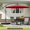 thumbnail image 6 of Yardi Yarda 10 Feet Offset Hanging Umbrella, Shade with Base and Infinite Tilt for Outdoor as Yard, Wine, 6 of 12