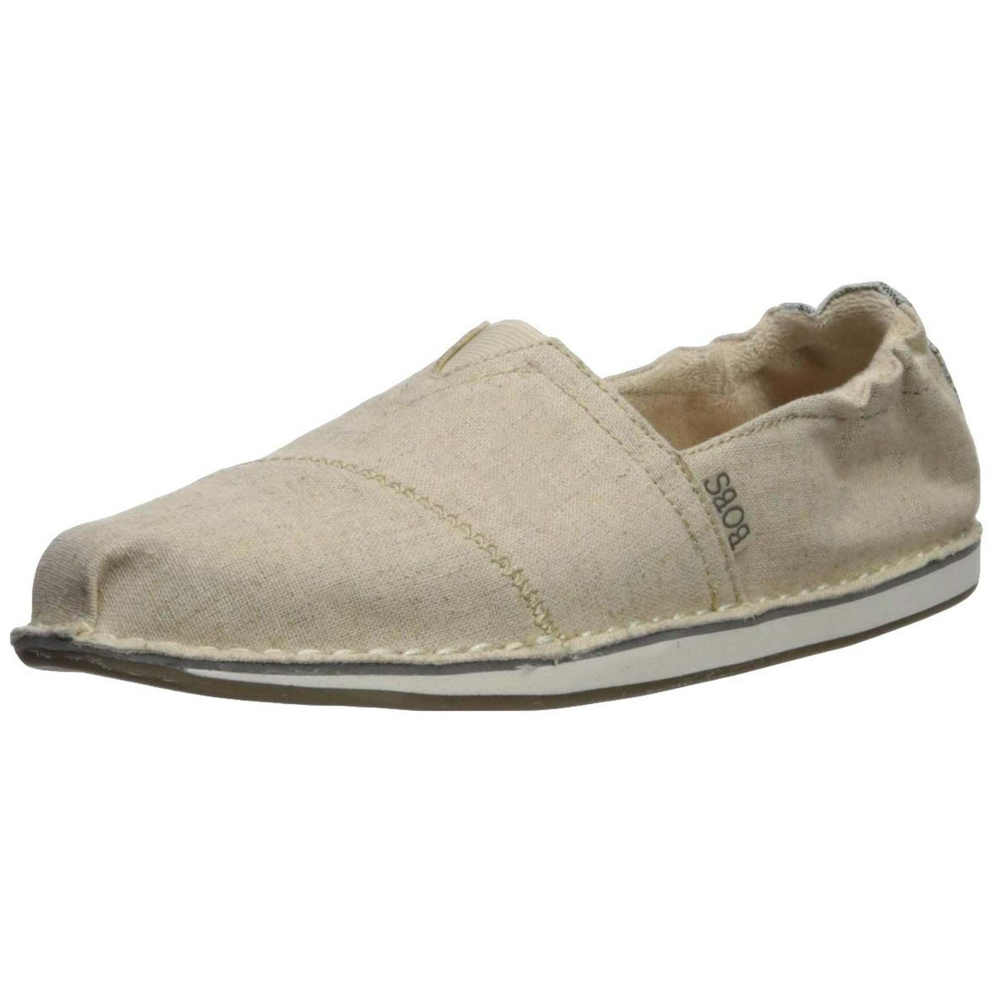 Skechers BOBS Women s Bobs Chill Twill Canvas Scrunch Back Ballet Flat Walmart