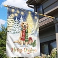 thumbnail image 3 of Merry Christmas Golden Retriever Snowy Winter with Gifts Tree Decorations House Flag 28x40in Double Sided Goldens Dog Lover Gifts Idea Outdoor Decor - 12020, 3 of 5