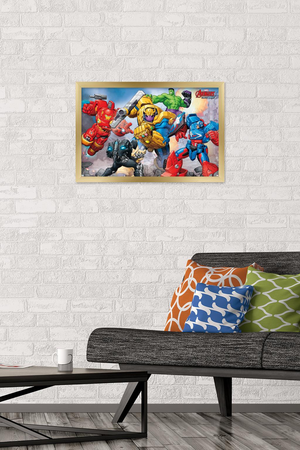 Marvel Avengers: Mechstrike - Battle Wall Poster, 14.725" x 22.375", Framed